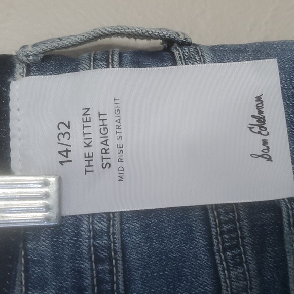 Sam Edelman The Kitten Straight Mid Rise Jeans Size 14/32 NWT - Picture 3 of 8